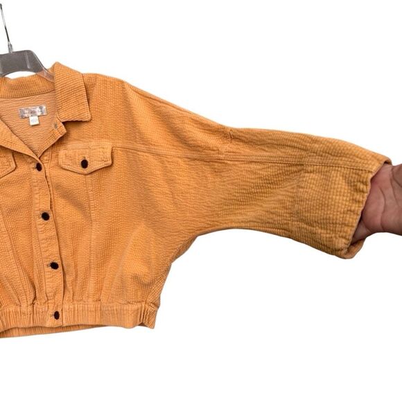 Brand of the Free Baggy Corduroy Sand Yellow Jacket Women Sz Small Chunk Dolman - Picture 4 of 9